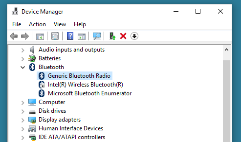 generic bluetooth